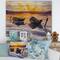 Designart - Sunset and Two Small Boats Parking On The Shore - Lake House Print on Natural Pine Wood